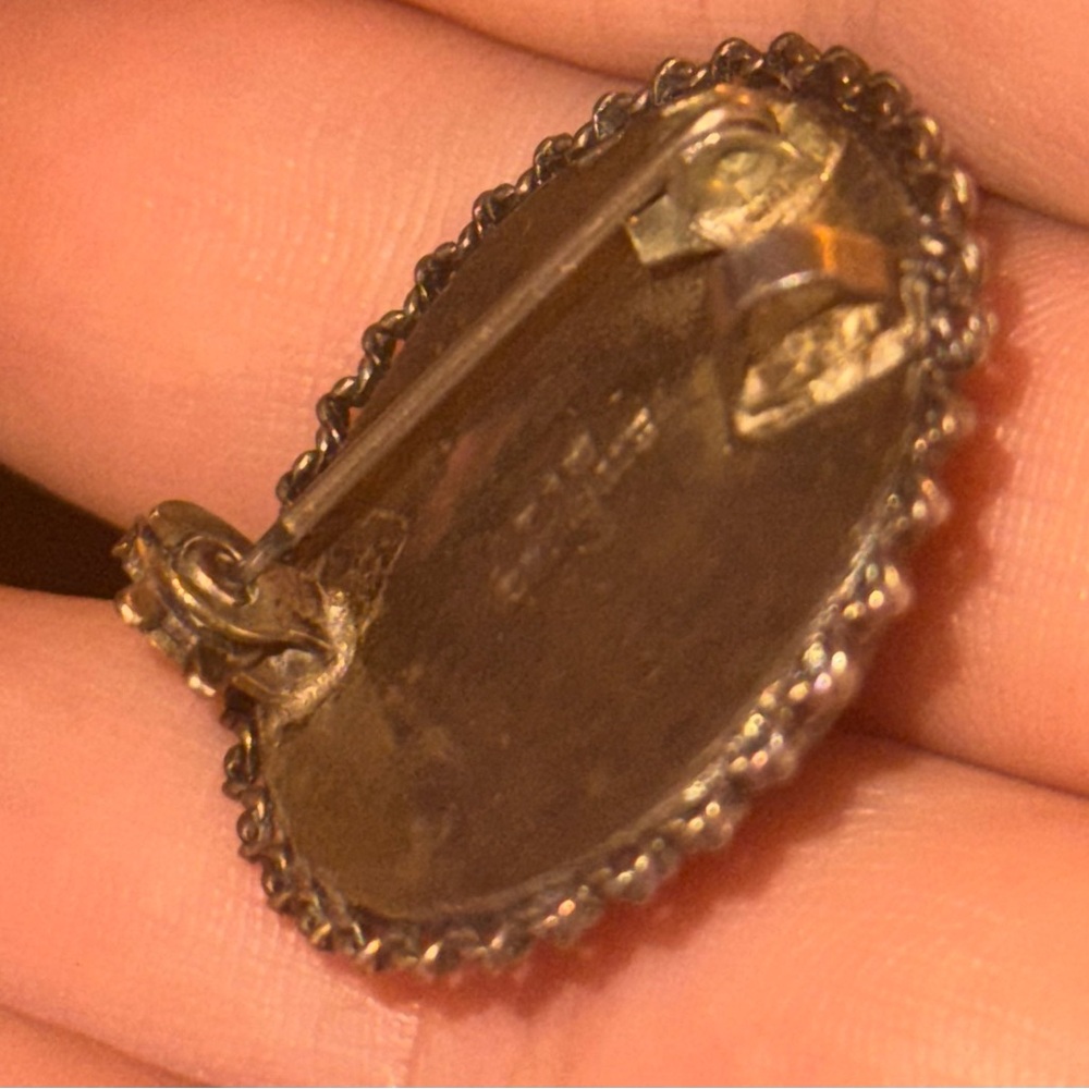 Sterling Eilat Stone VTG Brooch/Pendant - Picture 13 of 15